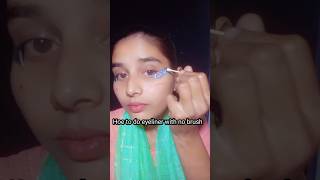 How to do eyeliner with no brush 👁️💄makeup eyeliner sabina [upl. by Indira]