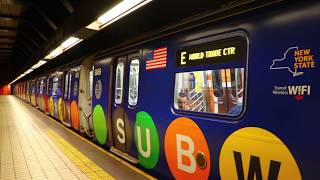 MTA New York City Subway  WTC Bound quotSubway Libraryquot R160B E Train  JamaicaVan Wyck [upl. by Molohs]