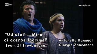 Antonella Banaudi amp Giorgio ZancanaroquotUdiste Mira di acerbe lagrimefrom Il trovatore by GVerdi [upl. by Ellerret]