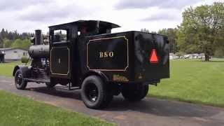 Road Steam Locomotive PCampO Testing Running Gear And Setting Up For Run By [upl. by Annaiek767]