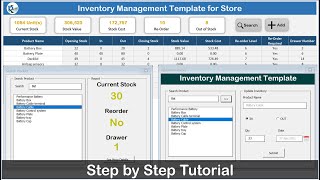 Inventory Management Template for Store [upl. by Aerdnaid]