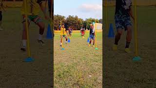 Fun warm up drills for soccerfootballshortsfootballtrainingspeedandagilityfitness [upl. by Aelegna]