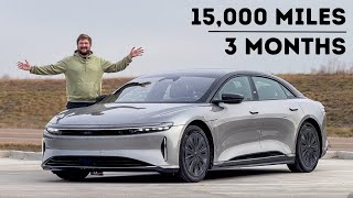 Lucid Air 3 Month amp 15000mi Review What We Love amp Hate Testing Results  The Best Luxury EV [upl. by Ledairam]