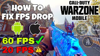 HOW TO FIX FRAME DROPS AND LAGGING ON ANY DEVICE IN WARZONE MOBILE [upl. by Adnalram]