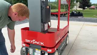 2018 SkyJack SJ16 Vertical Mast Electric Man Lift Boom Lift Only 135 Hours Non Marking For Sale [upl. by Vita]