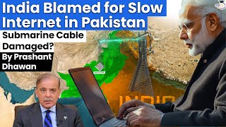 India Blamed for Slow Internet in Pakistan  Pakistan Internet Cable Damaged by Unknown man [upl. by Shelby201]