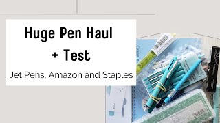 Pen Haul and Swatches 2022  JetPens Amazon and Staples [upl. by Grube767]