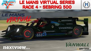 Le Mans Virtual Series  Sebring 500 on rFactor 2 [upl. by Adeirf]