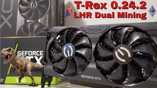 TRex Miner 0242 Tutorial  LHR Dual Mining Revisited with Profitability Win 10 [upl. by Reddin]