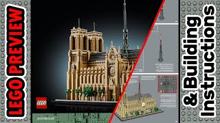 PREVIEW 21061 LEGO Architecture NotreDame de Paris​ amp Building Instructions LEGO 2024 [upl. by Glynias529]