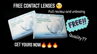 How to order free contact lenses  free products online BAUSCHLOMB 🤓🧐 [upl. by Litsyrk320]