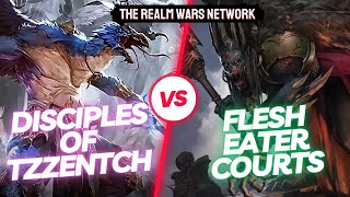 Disciples of Tzeentch vs Flesh Eater Courts  Warhammer Age of Sigmar 40  Battle Report [upl. by Bahner]