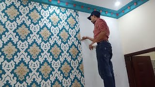 How To Install Wallpaper Like A Pro  Residencial Wallpaper Installation  Start To Finish Tutorial [upl. by Attenad]