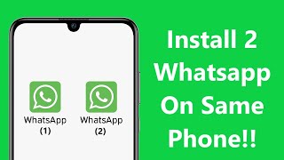 How to Activate Two Whatsapp Accounts in One Android Phone  Howtosolveit [upl. by Lednahs320]