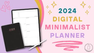 2024 Minimalist Digital Planner Walkthrough  Links to Google and Apple Calendar  Applike design [upl. by Enaed]