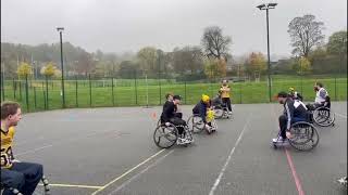 Calderdale Locomotives Wheelchair American football session mini game [upl. by Youngman]