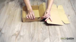 How to Fold your PackQueen Box  Cake Box [upl. by Ecnarepmet]