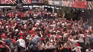 ENGLAND The Fans at BoxPark Wembley React to Jude Bellinghams Injury Time Equaliser [upl. by Llieno935]