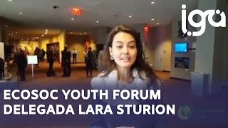 ECOSOC Youth Forum  Delegada Lara Sturion [upl. by Atelokin]