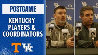 Kentucky players and coordinators talk loss to Tennessee [upl. by Ereveniug]