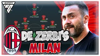 Roberto De Zerbis 4231 AC Milan Tactics in FC24 [upl. by Elocon]