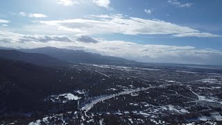 Taos New Mexico Hiking the Devisadero Loop Trail in snow [upl. by Philbert]