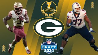 Packers 7 Round Mock Draft Post Super Bowl nfl nfldraft [upl. by Darnall624]