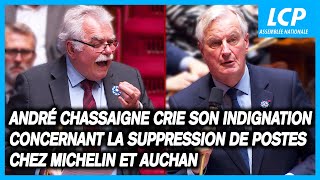 André Chassaigne crie son indignation concernant la suppression de postes chez Michelin et Auchan [upl. by Llerrehs]