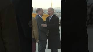 Biden Arrives in Colorado Met by Gov Jared Polis Denver Mayor [upl. by Alikat]