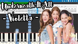 Underneath It All  Violetta Piano Tutorial  Sheets  MIDI Synthesia [upl. by Rasure578]