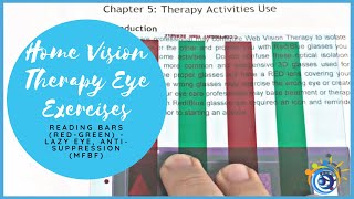 11 RedGreen Bars Reading Vision Therapy Eye Exercises to Train Lazy Eye Suppression amp Saccades [upl. by Adihahs]