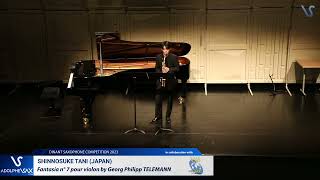 Shinnosuke TANI Japan plays Fantasie nº7 pour violon by GP Telemann [upl. by Parcel611]