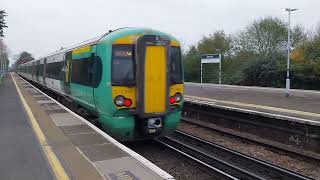 Southern Class 377 448 Electrostar Departing From Barnham The 9th of November 2024 [upl. by Onirefez]