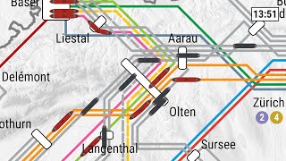 SBB LiniennetzEvolution du réseau CFF [upl. by Tally]