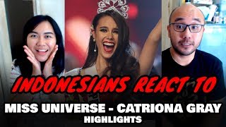 Miss Universe 2018  Catriona Gray  Highlights  Reaction  CONGRATS TO PHILIPPINES 🔥🔥 [upl. by Ahsratal]