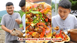 What do you think of the snapping turtles made by SongSong and ErMao  funny mukbang [upl. by Juakn]