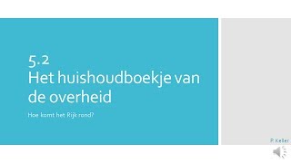 4tl 52 Het huishoudboekje van de overheid [upl. by Eahs]