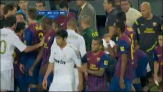 FC Barcelona vs Real Madrid  Marcelo tackles Fabregas 20110817 [upl. by Enined]