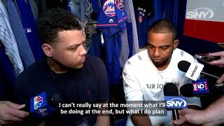 Mets outfielder Yoenis Cespedes talks says hes around quot50 percentquot [upl. by Suchta412]