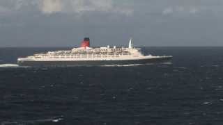 QE2 and QM2 tandem eastbound transatlantic crossing October 2008 [upl. by Thekla401]