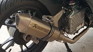 Honda click 125i V3  Akrapovic exhaust pipe system installation [upl. by Spitzer891]