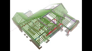 Trimble Sketchup amp Tekla Structures Timber and Steel roof [upl. by Cesaro]