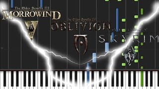 The Elder Scrolls III IV V Main Themes  Morrowind Oblivion Skyrim [upl. by Akimad]