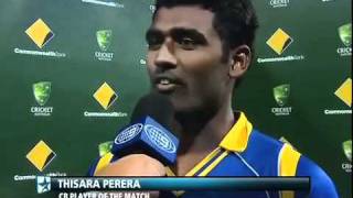 CB Series 6th ODI AUS vs SL Thisara Perera [upl. by Odnalref]