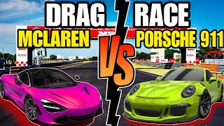 PORSCHE 911 VS MCLAREN DRAG RACE  FORZA HORIZON 4 [upl. by Erkan]