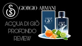 NEW Acqua Di Giò Profondo Fragrance Review  Scentsation [upl. by Attenov]