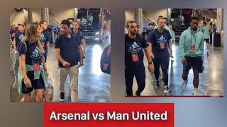 Arrival✅ Arsenal Martellini  Partey Gabriel arrives ahead of Man United game in USA [upl. by Gennie]