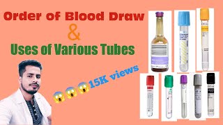 Order of blood draw tubes  order of blood collection tubes  types of blood collection tubes [upl. by Blackstock]