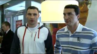 Klitschko brothers visiting a McDonalds restaurant [upl. by Truda]