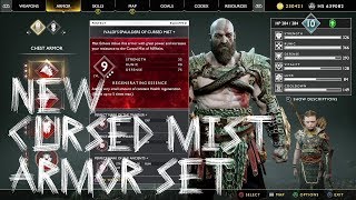 New Ivaldis Cursed Mist Armor Set Show Case  God of War New Game Plus [upl. by Elephus]